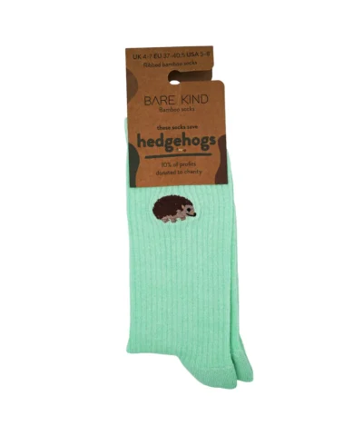 Bare Kind Bambus Socken gerippt ERW | Igel mint