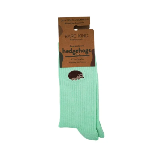 Bare Kind Bambus Socken gerippt ERW | Igel mint