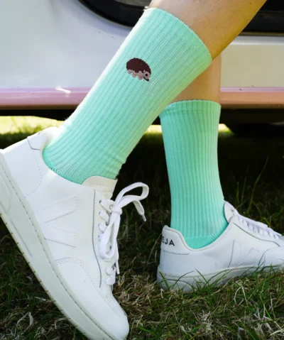 Bare Kind Bambus Socken gerippt ERW | Igel mint