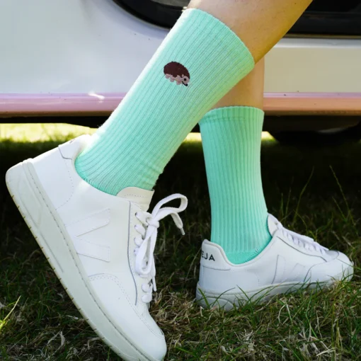 Bare Kind Bambus Socken gerippt ERW | Igel mint