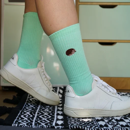 Bare Kind Bambus Socken gerippt ERW | Igel mint