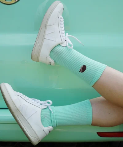 Bare Kind Bambus Socken gerippt ERW | Igel mint