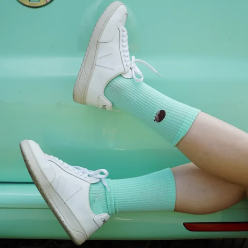 Bare Kind Bambus Socken gerippt ERW | Igel mint