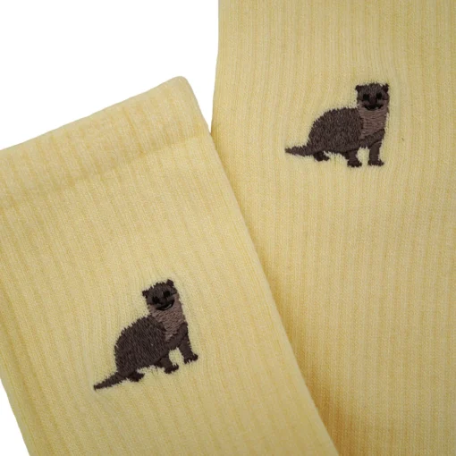 Bare Kind Bambus Socken gerippt ERW | Otter hellgelb