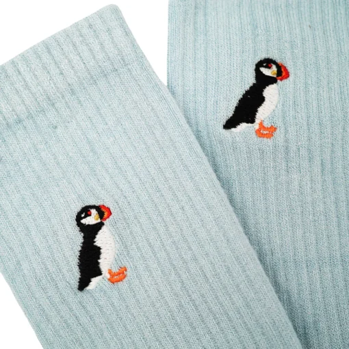 Bare Kind Bambus Socken gerippt ERW | Puffin hellblau