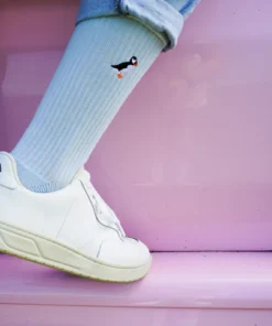 Bare Kind Bambus Socken gerippt ERW | Puffin hellblau