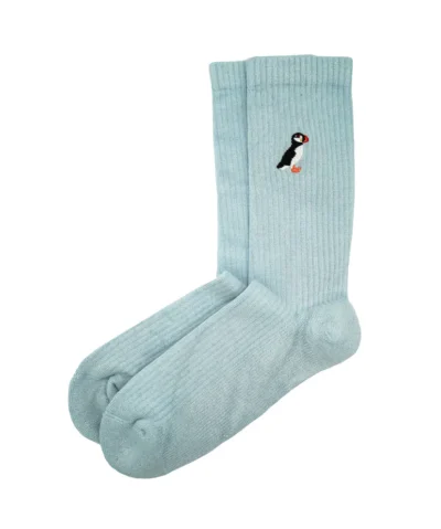 Bare Kind Bambus Socken gerippt ERW | Puffin hellblau