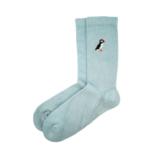 Bare Kind Bambus Socken gerippt ERW | Puffin hellblau