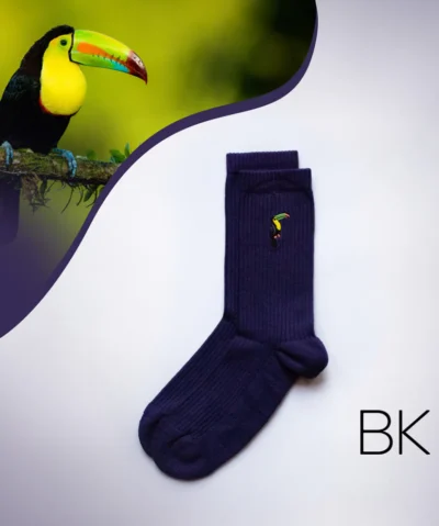 Bare Kind Bambus Socken gerippt ERW | Tukan violett