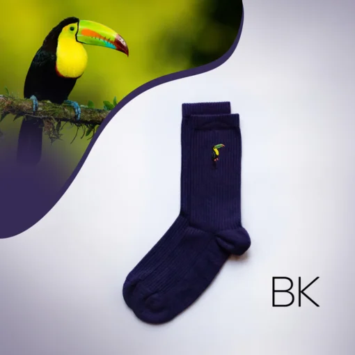 Bare Kind Bambus Socken gerippt ERW | Tukan violett