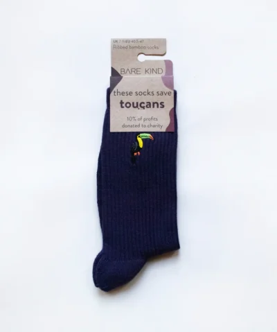 Bare Kind Bambus Socken gerippt ERW | Tukan violett