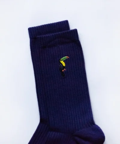 Bare Kind Bambus Socken gerippt ERW | Tukan violett