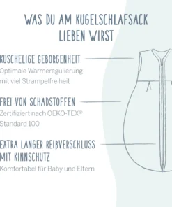 Alternative view of Alvi® Kugelschlafsack Thermo (BIO-Baumwolle) | Drifting Leaves