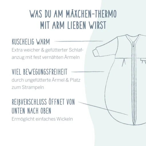 Alvi® Baby Mäxchen Schlafsack Thermo mit Arm | Koalas World – Bild 4