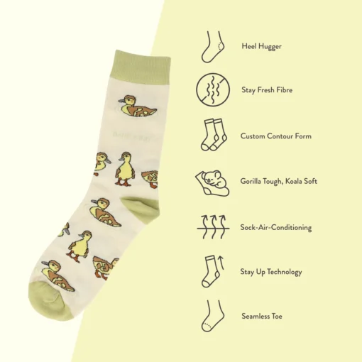 Bare Kind Bambus Socken ERW | Ente weiss – Bild 7