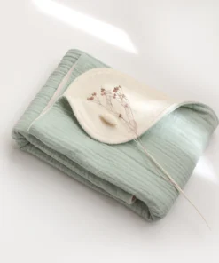 BIBAK Babydecke 70 x 70 cm aus Bio-Baumwolle | Minze