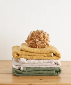 BIBAK Babydecke 70 x 70 cm aus Bio-Baumwolle | Olive