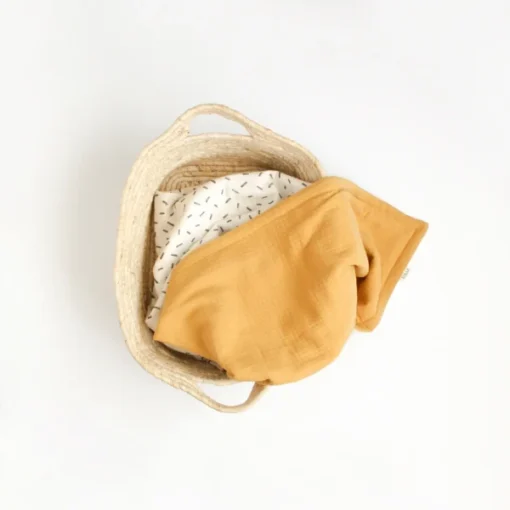 BIBAK Babydecke gepolstert 75 x 95 cm | Senf – Bild 6