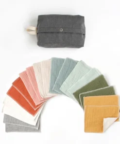 BIBAK Packung waschbare Tücher mit Etui 18 Stk. | regenbogen