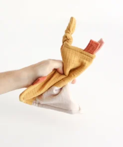 BIBAK Sensorik Knistertuch 25 x 25 cm | Senf