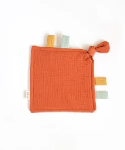 BIBAK Sensorik Knistertuch 25 x 25 cm | Terrakotta