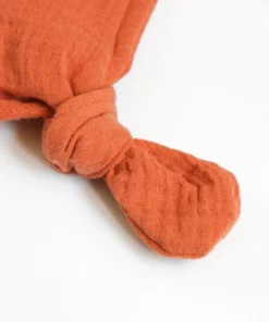 BIBAK Sensorik Knistertuch 25 x 25 cm | Terrakotta