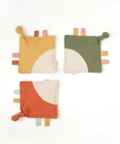 BIBAK Sensorik Knistertuch 25 x 25 cm | Terrakotta