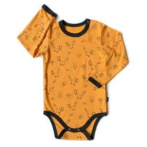 Glückskind Body Merinowolle & Seide FUCHS | sonnengelb