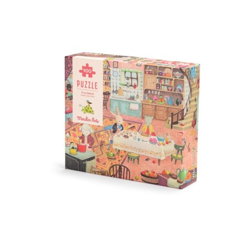 Moulin Roty Puzzle 'Zu Hause' – Entdecke das Heim der 'Großen Familie' Tauche ein in die liebevoll illustrierte Welt der 'Großen Familie' mit dem Moulin Roty Puzzle 'Zu Hause'. Dieses 100-teilige Puzzle zeigt das gemütliche Zuhause der beliebten Charaktere und bietet Kindern ab 5 Jahren stundenlangen Puzzlespaß.​ Eigenschaften: Detailreiches Motiv: Das Puzzle stellt das Zuhause der 'Großen Familie' dar, mit vielen liebevollen Details zum Entdecken.​ Fördert Konzentration und Feinmotorik: Durch das Zusammensetzen der 100 Teile werden wichtige Fähigkeiten spielerisch trainiert.​ Hochwertiges Material: Gefertigt aus robustem Karton für langlebigen Spielspaß.​ Anwendung: Ideal für Kinder ab 5 Jahren, eignet sich dieses Puzzle perfekt für gemeinsame Puzzle-Nachmittage oder als entspannende Beschäftigung allein.​ Material & Maße: Material: Robuster Karton​ Happy Clown +1 Happy Clown +1 Maße des fertigen Puzzles: 48 x 34 cm