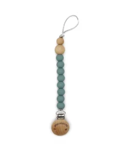 Cotton Cloud Schnullerkette aus Silikon/Holz ROUND | Jade