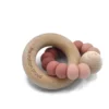 Cotton Cloud Beißring Silikon/Holz Round | ROSA