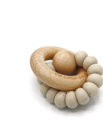 Cotton Cloud Beißring Round | Sand