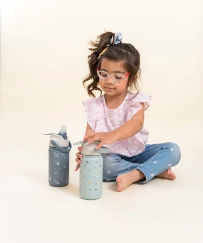 Thermo Kinder Trinkflasche aus Edelstahl 420 ml von Cotton Cloud | Origami & Space