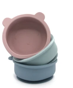 Cotton Cloud Esslernschüssel mit Löffel aus Silikon | Jade