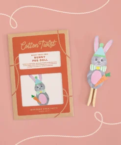 Cotton Twist Kreativ Bastelset (ab 3 J.) | Hasenklammer Puppe