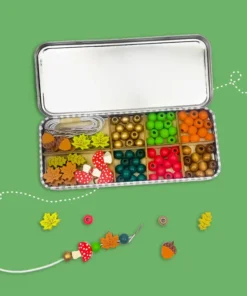 Cotton Twist Holzperlen Armband 5er Set Dose (3-8 J.) | Forest