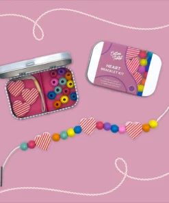 Cotton Twist Holzperlen Kreativ Set Armband Dose | Heart