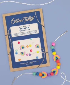 Cotton Twist Holzperlen Kreativ-Set Armband | Regenbogen