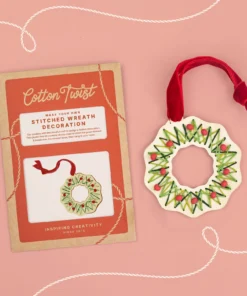 Cotton Twist Kreativ Bastelset | Stick-Stanzkranz