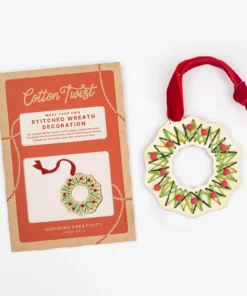 Cotton Twist Kreativ Bastelset | Stick-Stanzkranz