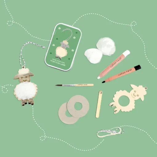 Cotton Twist Kreativ Bastelset Dose | Pompon-Schaf