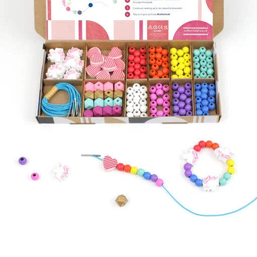 Cotton Twist Holzperlen Kreativ-Set Armband | Einhorn
