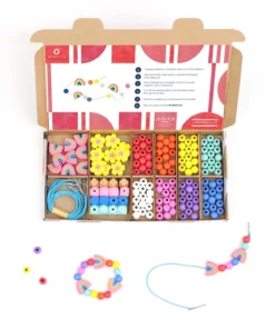 Cotton Twist Holzperlen Kreativ-Set Armband | Regenbogen