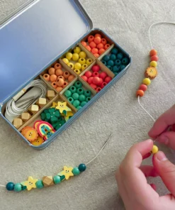 Alternative view of Cotton Twist Holzperlen Armband 5er Set Dose (3-8 J.) | Good Vibes