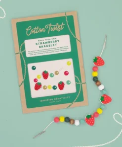 Cotton Twist Holzperlen Kreativ-Set Armband | Erdbeere