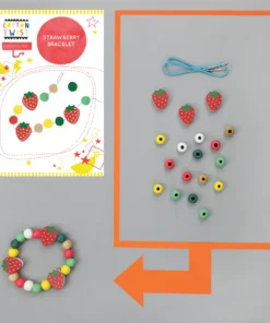 Cotton Twist Holzperlen Kreativ-Set Armband | Erdbeere