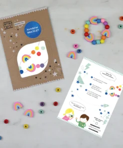 Cotton Twist Holzperlen Kreativ-Set Armband | Regenbogen