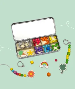 Cotton Twist Holzperlen Schlüsselanhänger Set Dose 5er | Lucky Dip