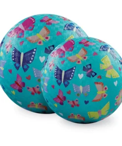 CROCODILE CREEK Spielball (Naturkautschuk) | Schmetterling türkis