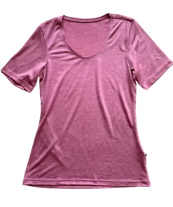 Glückskind Damen Bio T-Shirt Merinowolle & Seide | Rose